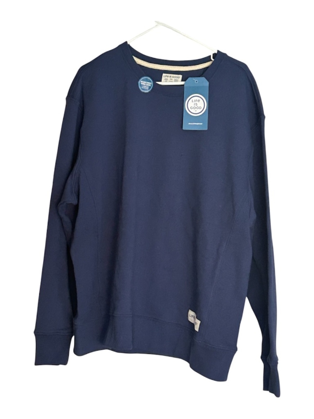 Life Is Good Navy Crewneck Sweatshirt XXL NWT Unisex
